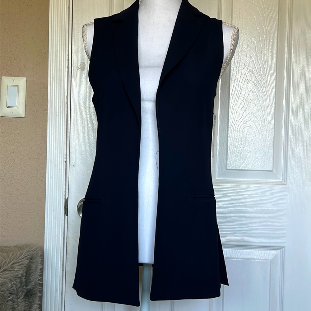 XS Zara navy blue blazer vest